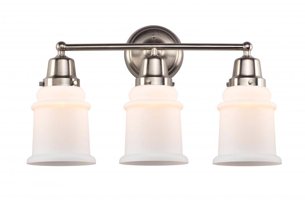 Canton - 3 Light - 22 inch - Brushed Satin Nickel - Bath Vanity Light