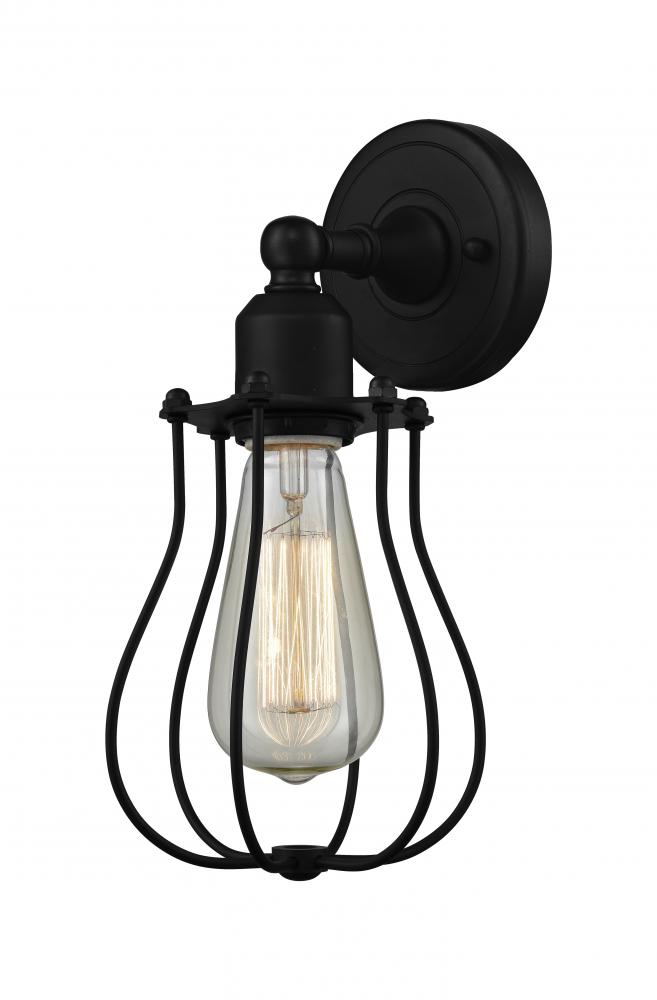 Muselet - 1 Light - 6 inch - Matte Black - Cord hung - Mini Pendant