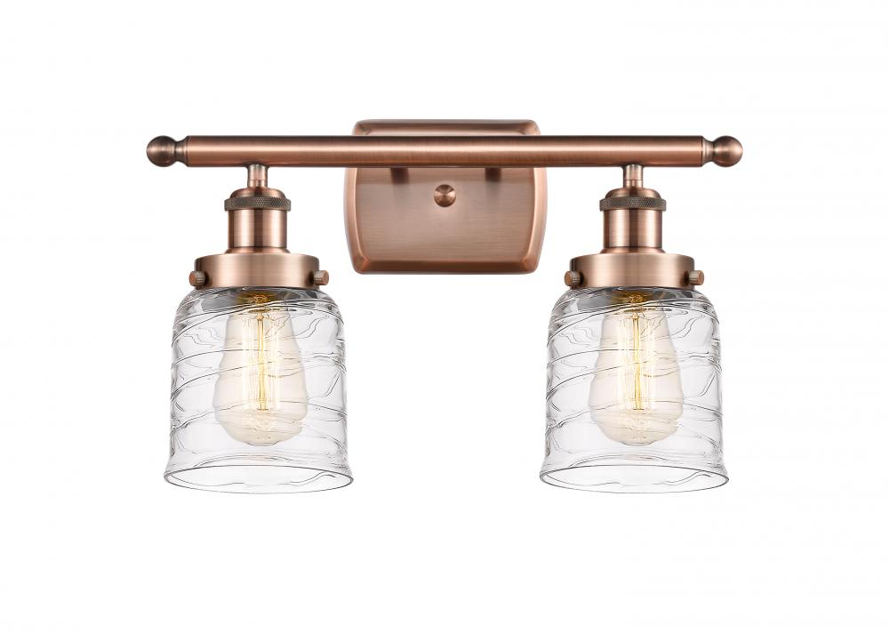 Bell - 2 Light - 16 inch - Antique Copper - Bath Vanity Light