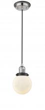 Innovations Lighting 201CBP-PNBK-G201-6 - Beacon - 1 Light - 6 inch - Polished Nickel - Cord hung - Mini Pendant