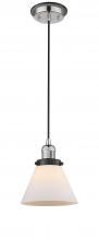 Innovations Lighting 201CBP-PNBK-G41 - Cone - 1 Light - 8 inch - Polished Nickel - Cord hung - Mini Pendant