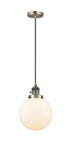 Innovations Lighting 201CSW-AB-G201-8 - Beacon - 1 Light - 8 inch - Antique Brass - Cord hung - Mini Pendant