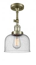 Innovations Lighting 201F-AB-G74-LED - Bell - 1 Light - 8 inch - Antique Brass - Semi-Flush Mount