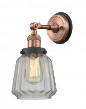 Innovations Lighting 203BP-ACBK-G142 - Chatham - 1 Light - 7 inch - Antique Copper - Sconce