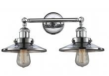  208-PC-M7 - Railroad - 2 Light - 18 inch - Polished Chrome - Bath Vanity Light