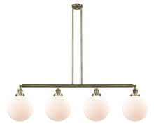 Innovations Lighting 214-AB-G201-10 - Beacon - 4 Light - 54 inch - Antique Brass - Stem Hung - Island Light