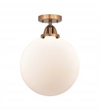 Innovations Lighting 288-1C-AC-G201-12 - Beacon - 1 Light - 12 inch - Antique Copper - Semi-Flush Mount