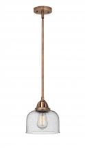 Innovations Lighting 288-1S-AC-G74-LED - Bell - 1 Light - 8 inch - Antique Copper - Cord hung - Mini Pendant