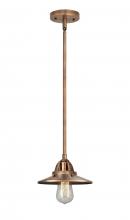 Innovations Lighting 288-1S-AC-M3-AC - Railroad - 1 Light - 8 inch - Antique Copper - Cord hung - Mini Pendant