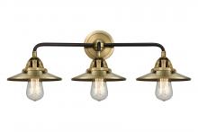  288-3W-BAB-M4-AB - Railroad - 3 Light - 26 inch - Black Antique Brass - Bath Vanity Light