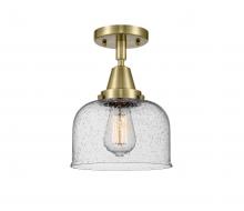 Innovations Lighting 447-1C-AB-G74-LED - Bell - 1 Light - 8 inch - Antique Brass - Flush Mount