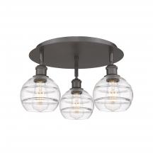 Innovations Lighting 516-3C-OB-G556-6CL - Rochester - 3 Light - 18 inch - Oil Rubbed Bronze - Flush Mount