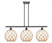 Innovations Lighting 516-3I-BK-G121-10RB - Farmhouse Rope - 3 Light - 37 inch - Matte Black - Cord hung - Island Light