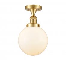 Innovations Lighting 517-1CH-SG-G201-8 - Beacon - 1 Light - 8 inch - Satin Gold - Semi-Flush Mount