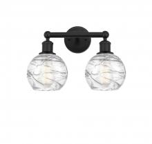 Innovations Lighting 616-2W-BK-G1213-6 - Athens Deco Swirl - 2 Light - 15 inch - Matte Black - Bath Vanity Light