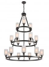 Innovations Lighting 82034-BK-G801 - Clymer - 18 Light - 40 inch - Matte Black - Chain Hung - Chandelier