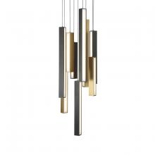 Modern Forms US Online PD-64809R-BK/AB-BK - Chaos Multilight Pendant Light