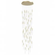 Avenue Lighting HF2051-SNW-BB - Main St. Snow Collection Brushed Brass 51 Light Pendant Fixture