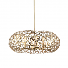 ZEEV Lighting CD10030-8-SG - 8-Light 22" Organic Oval Matte Gold Pendant Light