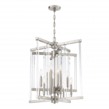 ZEEV Lighting CD10293-12-PN - 12-Light 24" Geometric Polished Nickel Chandelier