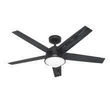 Hunter 51570 - Hunter 52 inch Lykke Matte Black Ceiling Fan with LED Light Kit and Handheld Remote