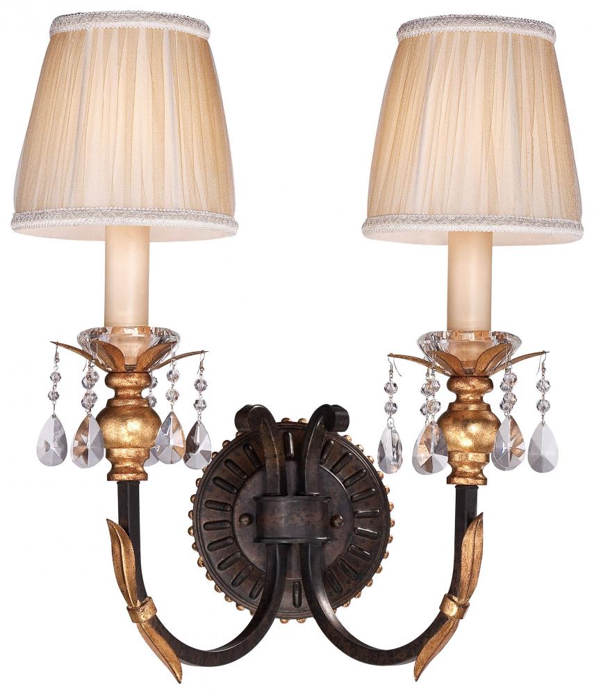 2 LIGHT WALL SCONCE