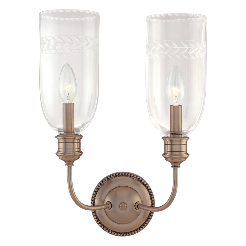 2 LIGHT WALL SCONCE