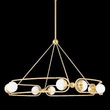 Hudson Valley 2541-AGB - 8 LIGHT CHANDELIER