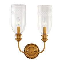 Hudson Valley 292-AGB - 2 LIGHT WALL SCONCE