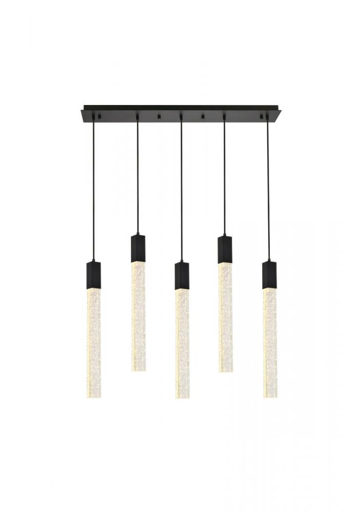 Weston 5 Lights Pendant in Black