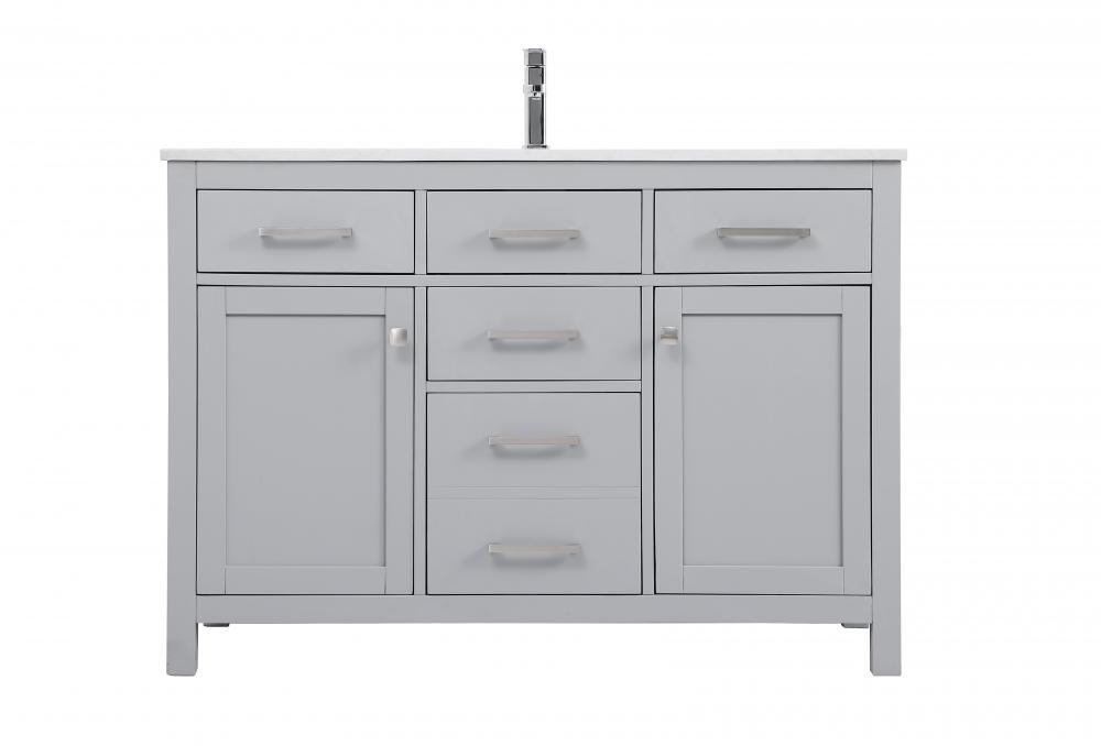 48 Inch Single Bathroom Vanity in Grey