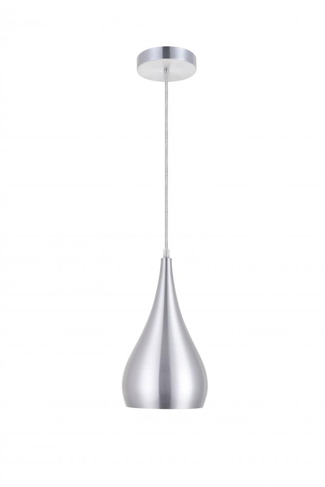 Nora 1 Light Burnished Nickel Pendant