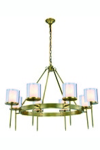 Elegant 1504G45BB - Bradford 8 light Burnished Brass Chandelier