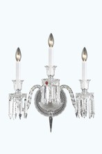 Elegant 8903W18C/EC - Majestic 3 light Chrome Wall Sconce Clear Elegant Cut Crystal