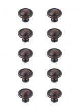 Elegant KB2007-ORB-10PK - Garlande 1.2" Diameter Oil-rubbed Bronze Mushroom Knob Multipack (Set of 10)