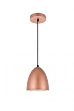 Elegant LD2406HG - Neutra 1 Light Honey Gold Pendant