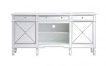 Elegant MF61072AW - Contempo 72 In. Mirrored Credenza in Antique White