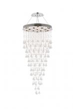 Elegant V2006G28C/RC - Galaxy 13 Light Chrome Chandelier Clear Royal Cut Crystal