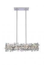 Elegant V2100D35C/RC - Picasso 6 Light Chrome Pendant Clear Royal Cut Crystal