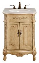 Elegant VF-1001 - 24 In. Single Bathroom Vanity Set in Antique Beige