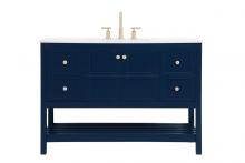 Elegant VF16448BL - 48 Inch Single Bathroom Vanity in Blue