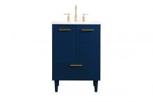 Elegant VF47024MBL - 24 Inch Bathroom Vanity in Blue