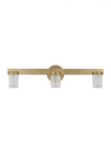 VC Modern TECH Lighting KWBA27527NB - Kelly Wearstler Esfera 3-light dimmable LED medium bath vanity with natural brass finish