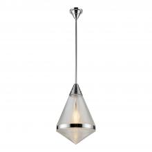 Alora Lighting PD348022PNPG - Willard 22-in Polished Nickel/Prismatic Glass 1 Light Pendant