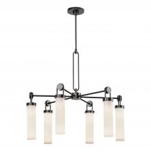  CH355632UBGO - Wynwood 32-in Urban Bronze/Glossy Opal 6 Lights Chandeliers