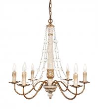 Light Citizen COLETTE-27-C - Colette 27" Round Wood and Gold Chandelier with Crystals