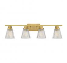  M80042NB - 4-Light Bathroom Vanity Light in Natural Brass