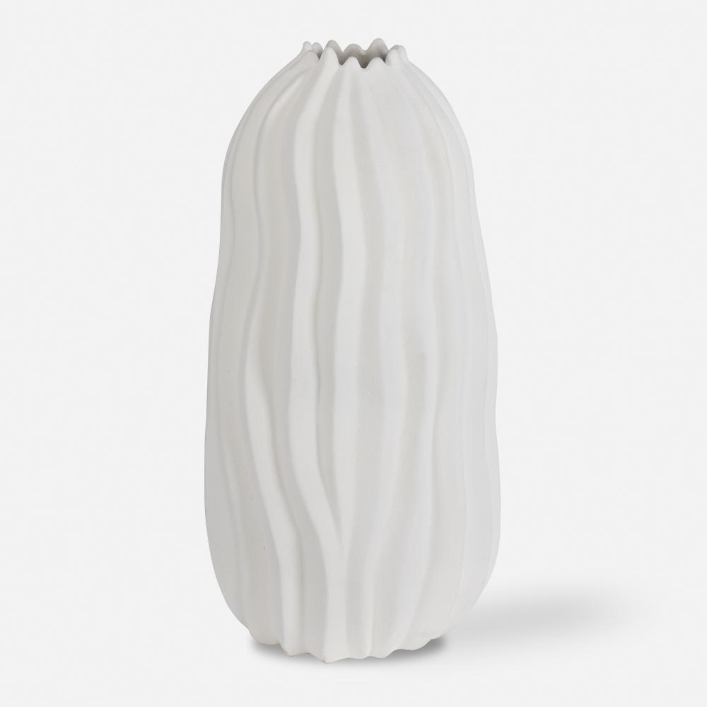 Merritt White Floor Vase