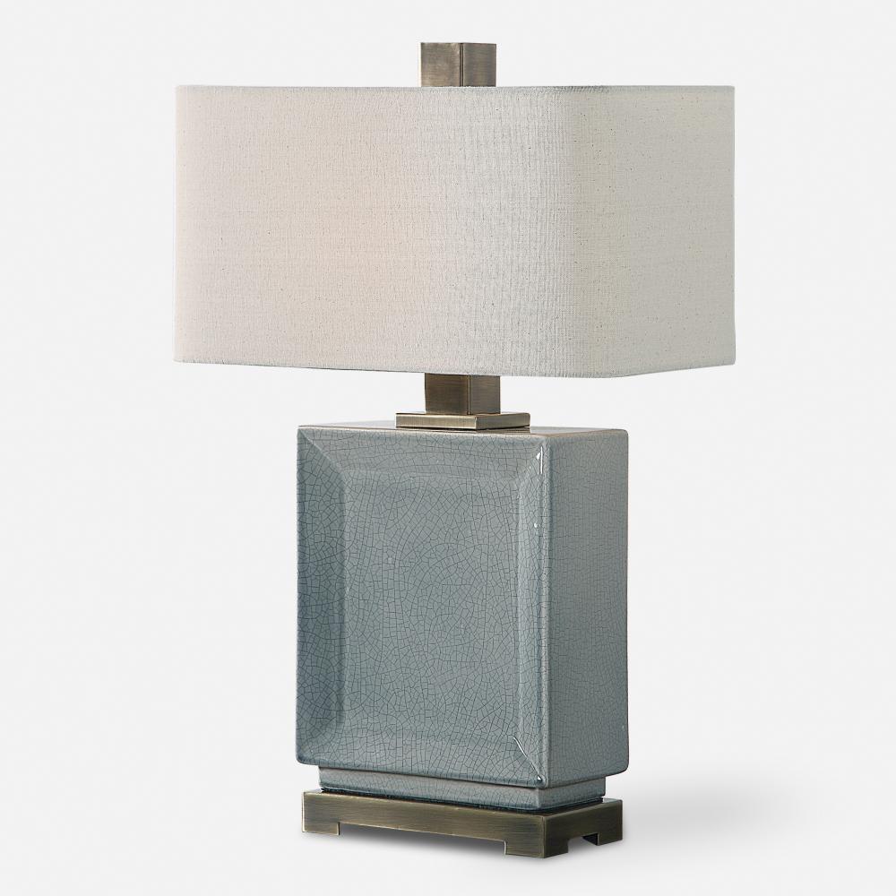 Uttermost Abbot Crackled Gray Table Lamp