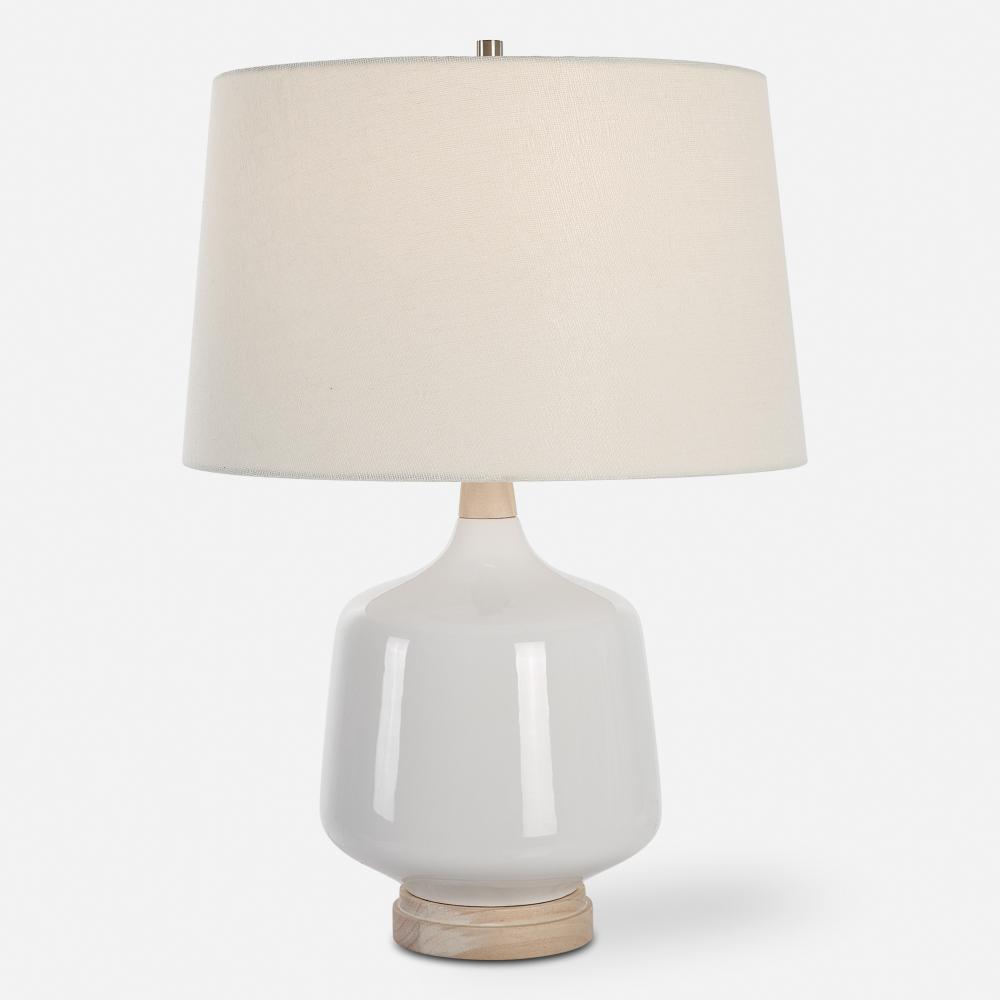 Uttermost Opal Gloss White Table Lamp